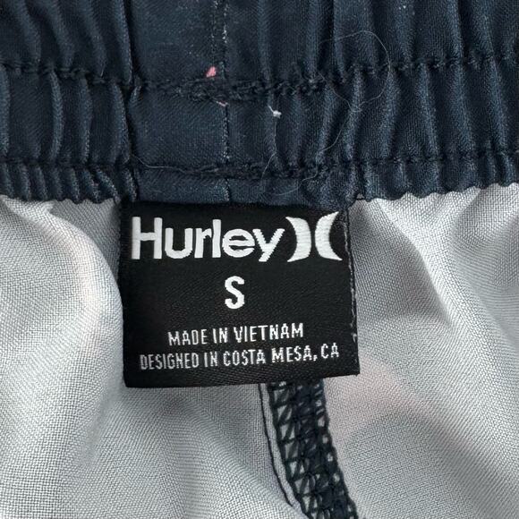 Hurley Swim Board Shorts Navy with Pink Flamingos Men's Small - Picture 7 of 7